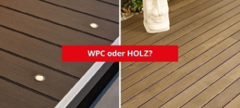 Abbildung Holzterrasse und WPC-Terrasse